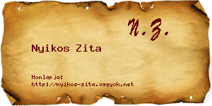 Nyikos Zita névjegykártya